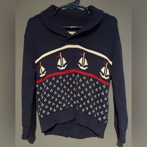 2T Sailboat Boys Sweater Nautica 100% Cotton Preppy Classic
